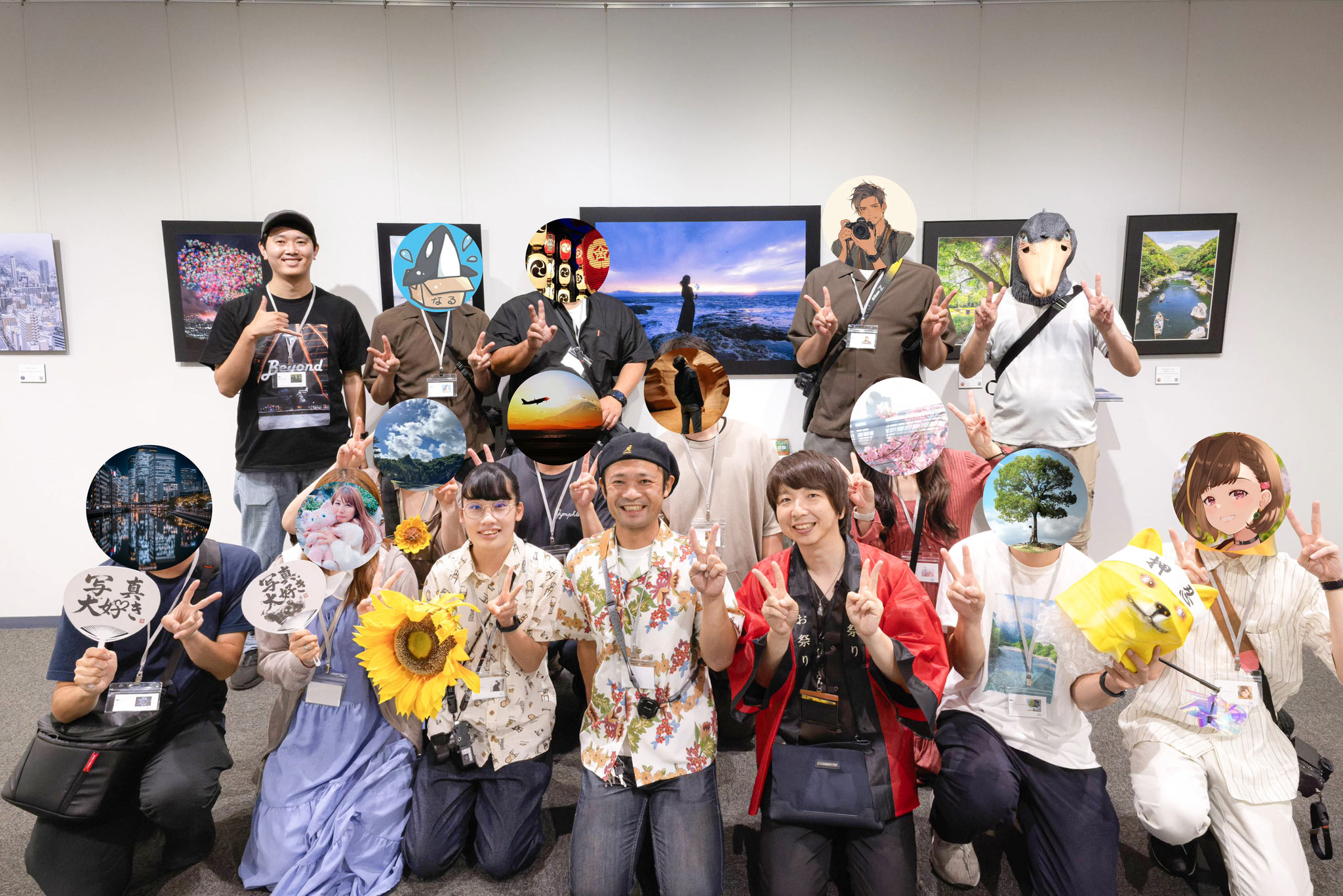 京都展の会場で撮影した皆様の集合写真